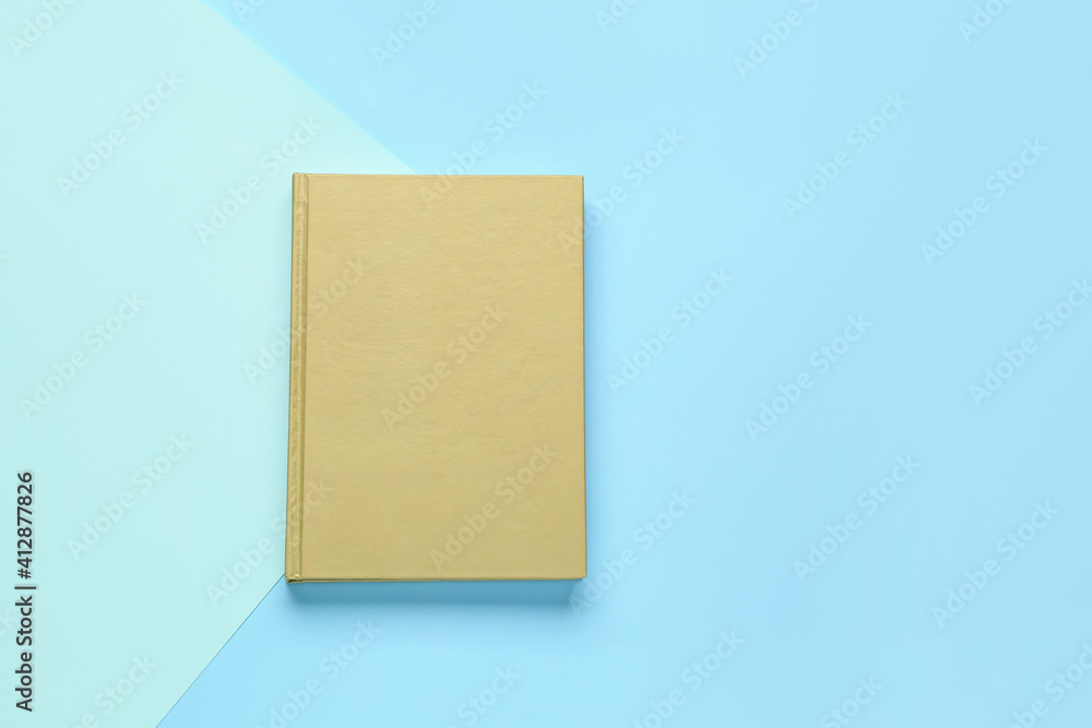 Blank book on color background Blank book on color background