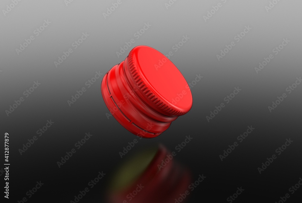 3d illustration of bottle screw cap isolated 3d illustration of bottle screw cap isolated