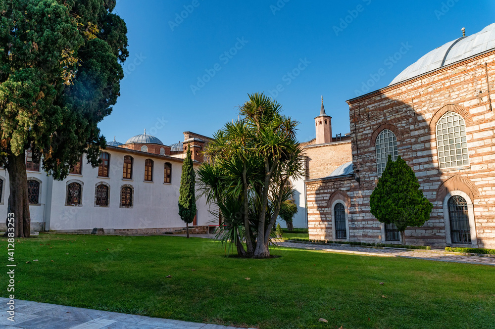 Inner courtyard of Topkapi Palace, the major residences of the Ottoman sultans