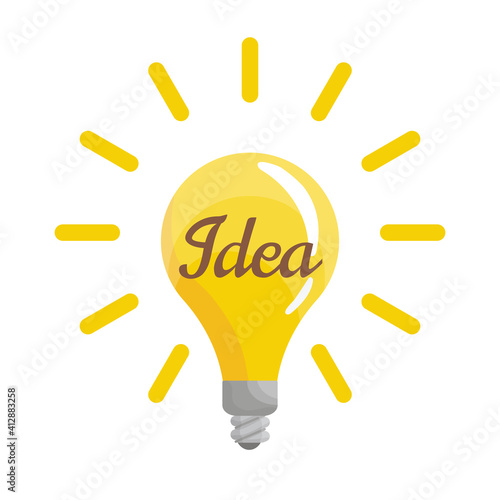 Light lamp creative idea with bulb for website and promotion banners. Effective thinking concept. Bulb icon with innovation idea. business illustration concept
