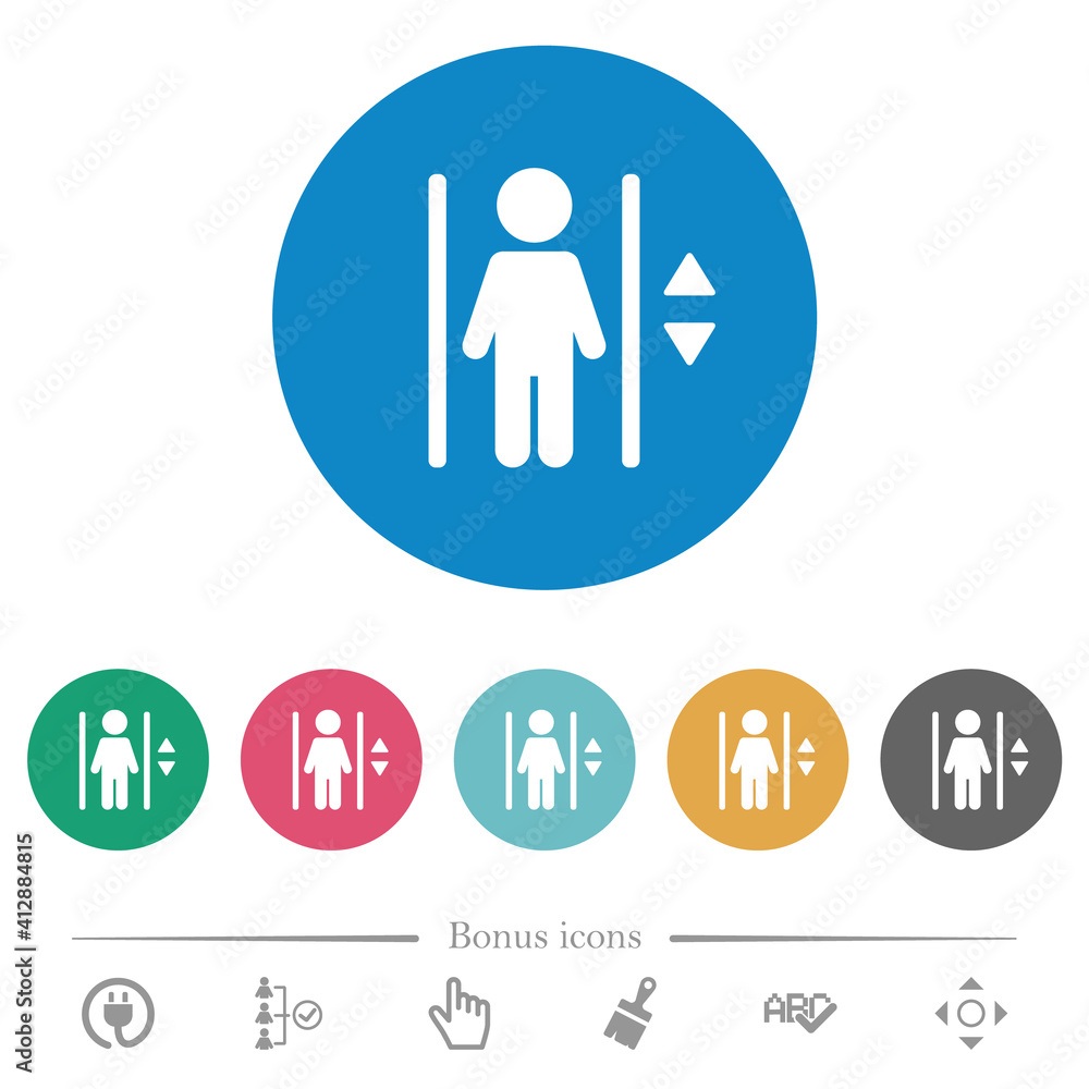Elevator flat round icons Elevator flat round icons