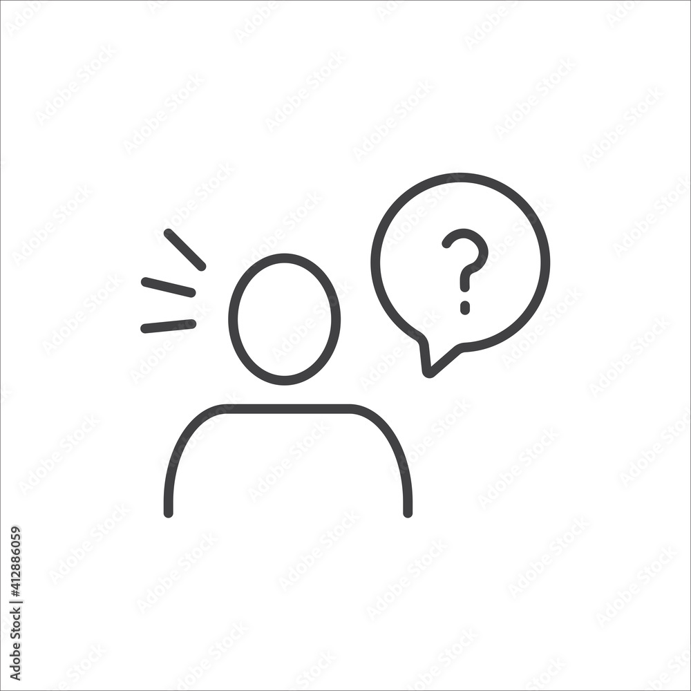 Simple of Question Related Vector Line Icons. Simple of Question Related Vector Line Icons.