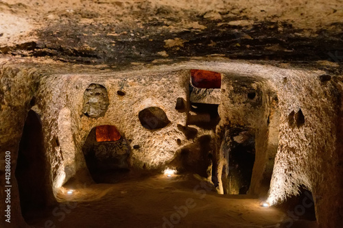 Major tourist attraction of Turkey underground city Kaymakli photo