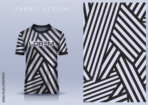 Fabric textile for Sport t-shirt ,Soccer jersey mockup for football club. uniform front and back view.
