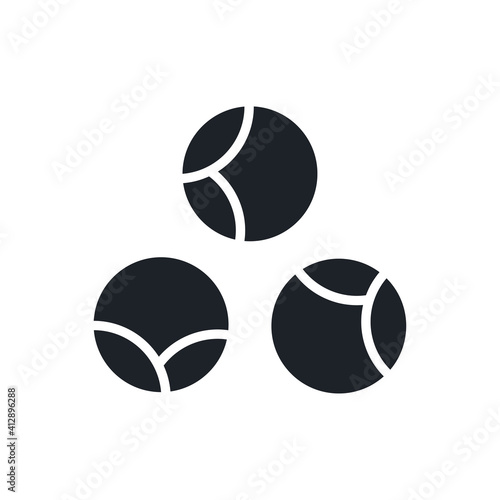 Brussels sprouts icon. Black isolated silhouette. Fill solid icon. Modern design. Vector illustration. Vegetables