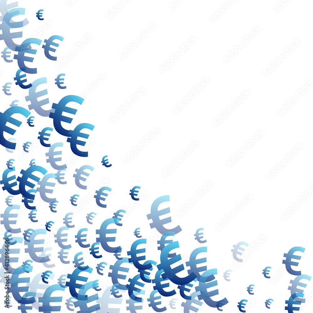 Euro blue icons flying currency vector design. Euro blue icons flying currency vector design.