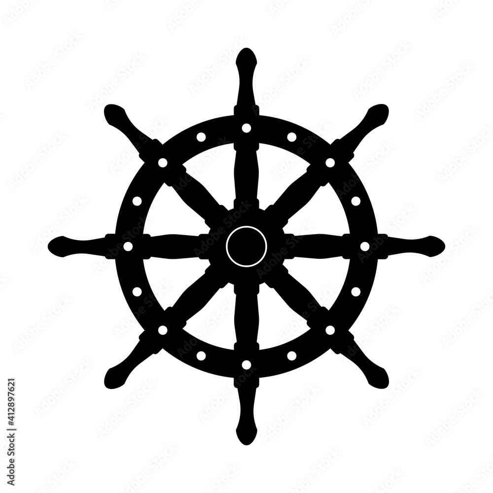 Ship steering icon, Travel and holiday symbols Ship steering icon, Travel and holiday symbols