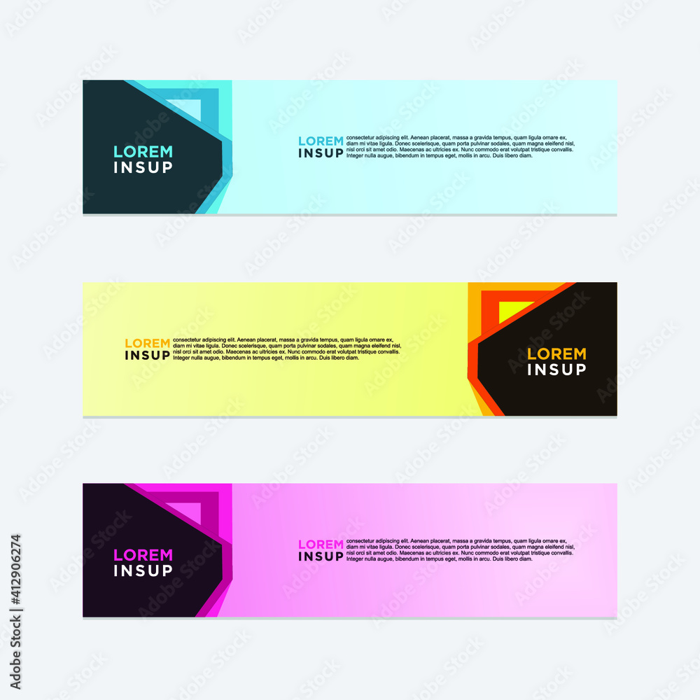abstract geometric web design banner template isolated on dark grey background abstract geometric web design banner template isolated on dark grey background