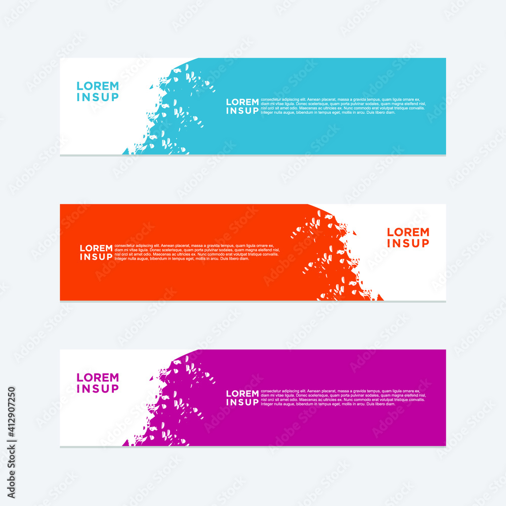 Fototapeta premium abstract geometric web design banner template isolated on dark grey background