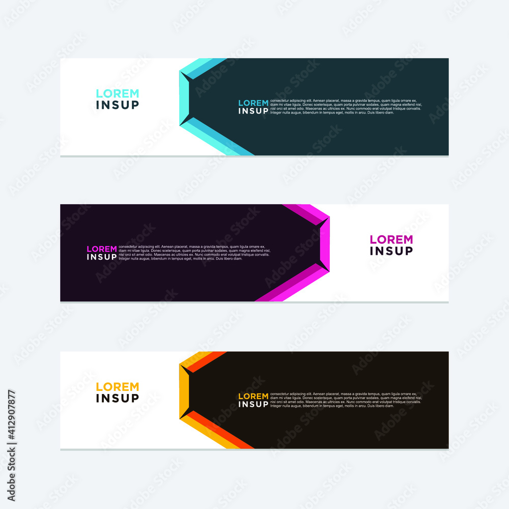 abstract geometric web design banner template isolated on dark grey background abstract geometric web design banner template isolated on dark grey background