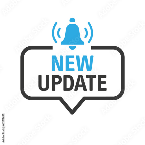 Speech bubble NEW UPDATE Vector Illustration