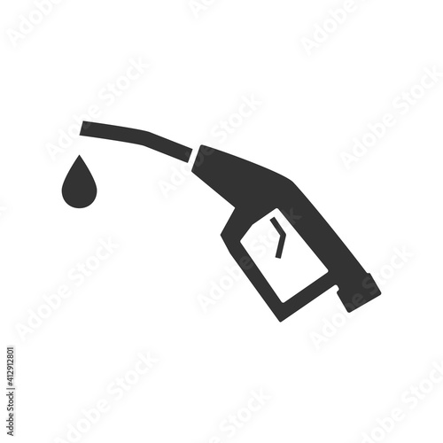 Fuel nozzle icon. Gas pump station symbol. Vector isolated on white