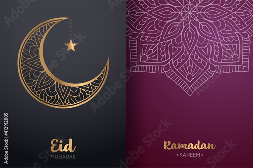 Ramadan kareem background with mandala ornament