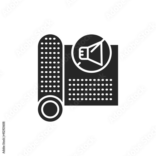 Soundproof material color line icon. Pictogram for web page, mobile app, promo.