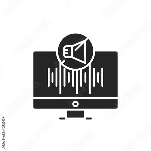 Noise reduction program color line icon. Pictogram for web