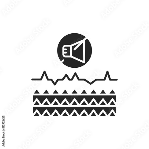 Soundproof material color line icon. Pictogram for web page