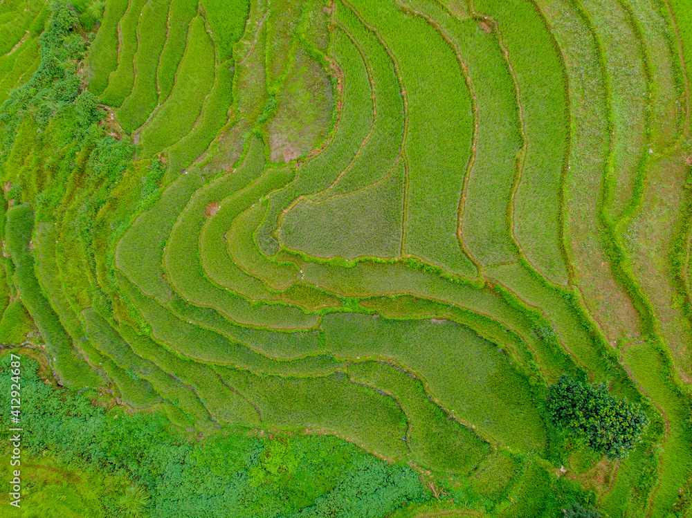 The valley of Pokhara in Nepal The valley of Pokhara in Nepal
