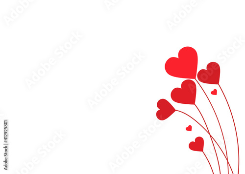 Romantic background (flowers heart). Valentines day