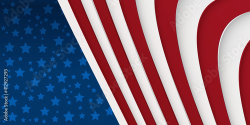 Martin Luther King Day Anniversary - American flag on abstract background