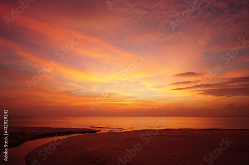 sunset on the beach © BUDDEE