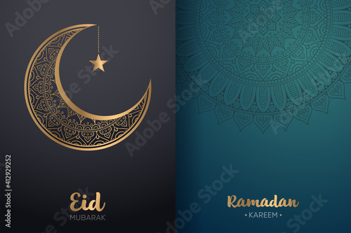 Ramadan kareem background with mandala ornament