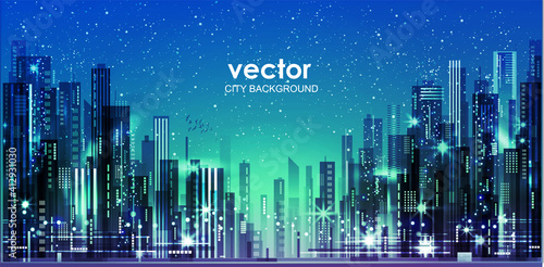 City background with architecture, skyscrapers, megapolis, buildings, downtown.