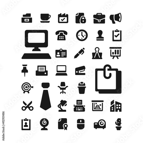 Solid Business & Office icon set