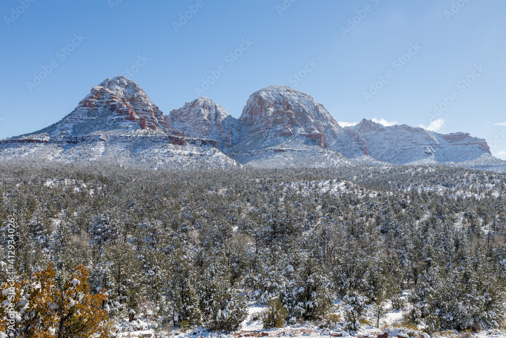 Snow Covered Winter Landscape in Sedona Arizona