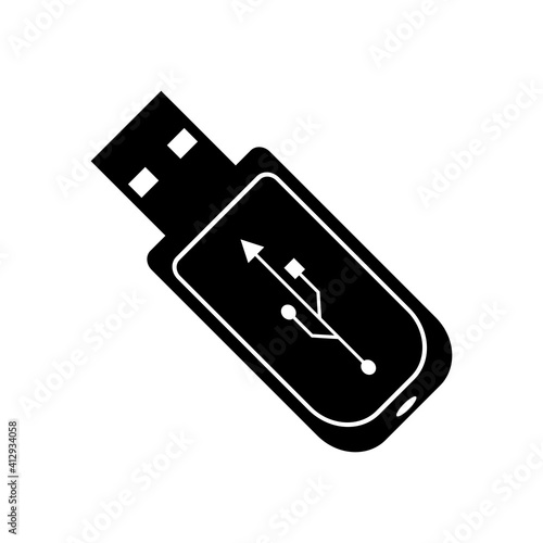 USB flash drive icon. USB stick vector icon. USB stick icon isolated on white background. Simple logo. Simple icon.