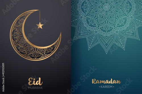 Ramadan kareem background with mandala ornament