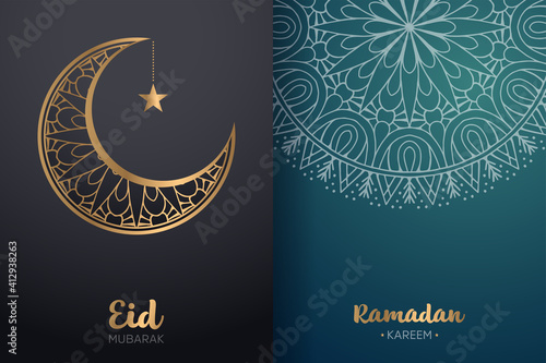 Ramadan kareem background with mandala ornament