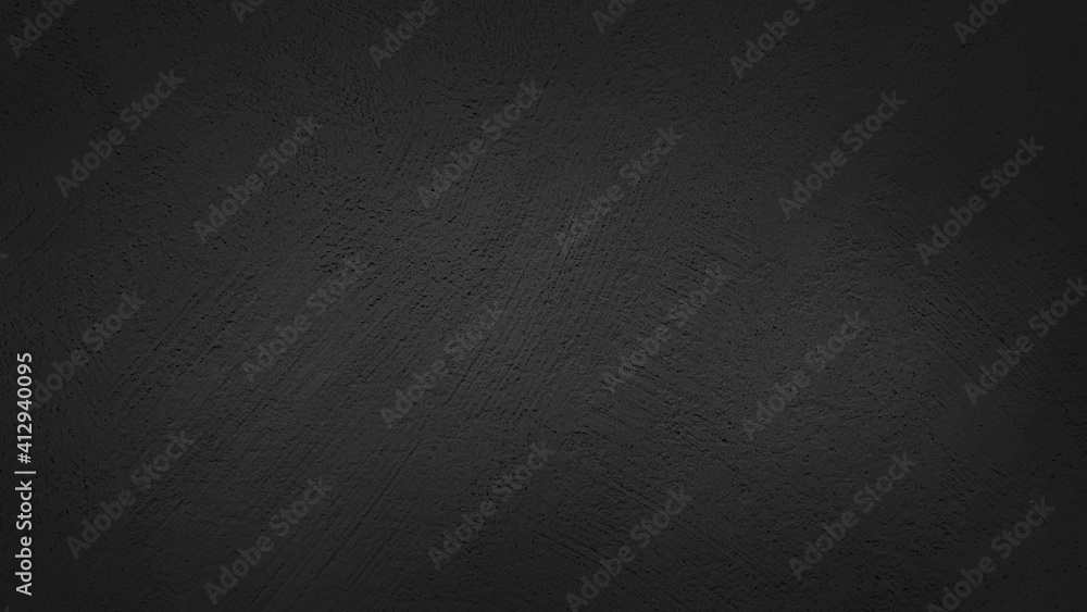 texture of plastered dark black concrete wall.vignette vintage background of natural cement or stucco wall background use as background ,template ,banner ,advertising ,card.