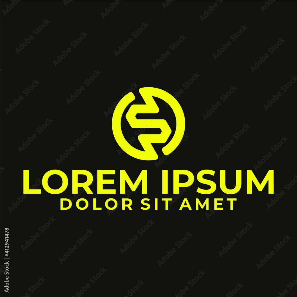 Initial letter dp, pd or S logo template with modern geometric circle line art illustration in flat design monogram symbol Initial letter dp, pd or S logo template with modern geometric circle line art illustration in flat design monogram symbol