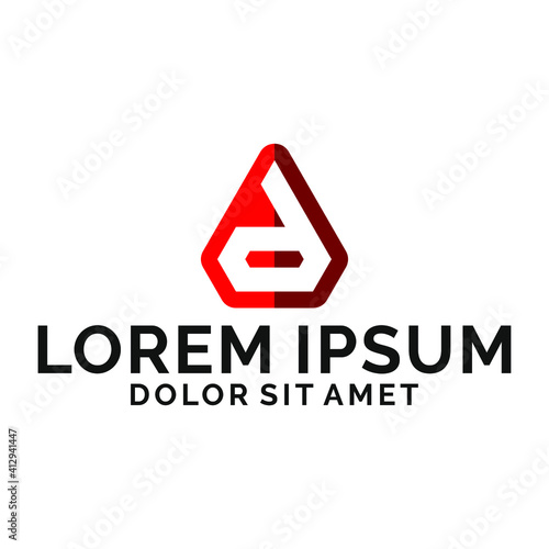 Free Download Initial letter d logo template with modern geometric arrow line art illustration in flat design monogram symbol - GFXLoad