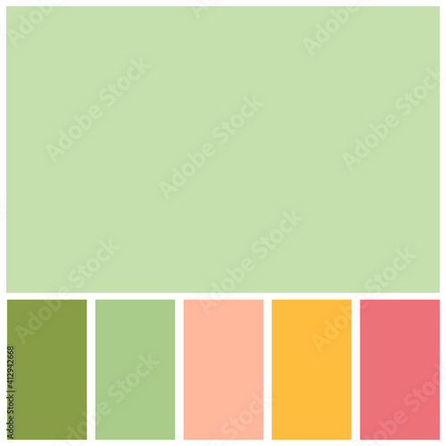 green colour palette soft pastel for template, simple green color soft for design background