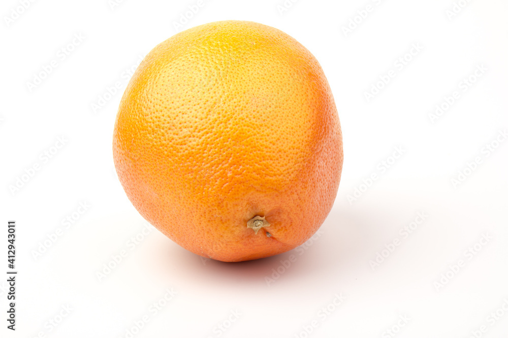 pink orange or grapefruit isolated on white background pink orange or grapefruit isolated on white background
