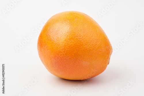 pink orange or grapefruit isolated on white background