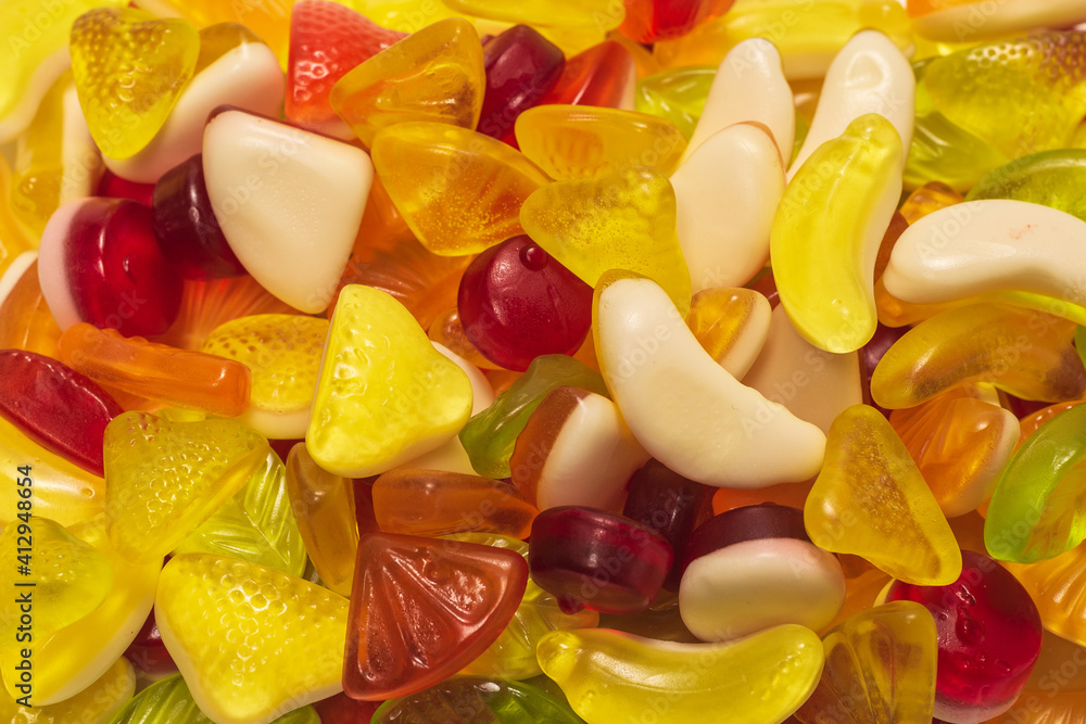 Assorted tasty gummy candies. Assorted tasty gummy candies.