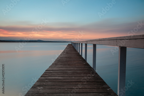 Amazing Long Jetty Sunset Landscape photo, Central Coast, Australia