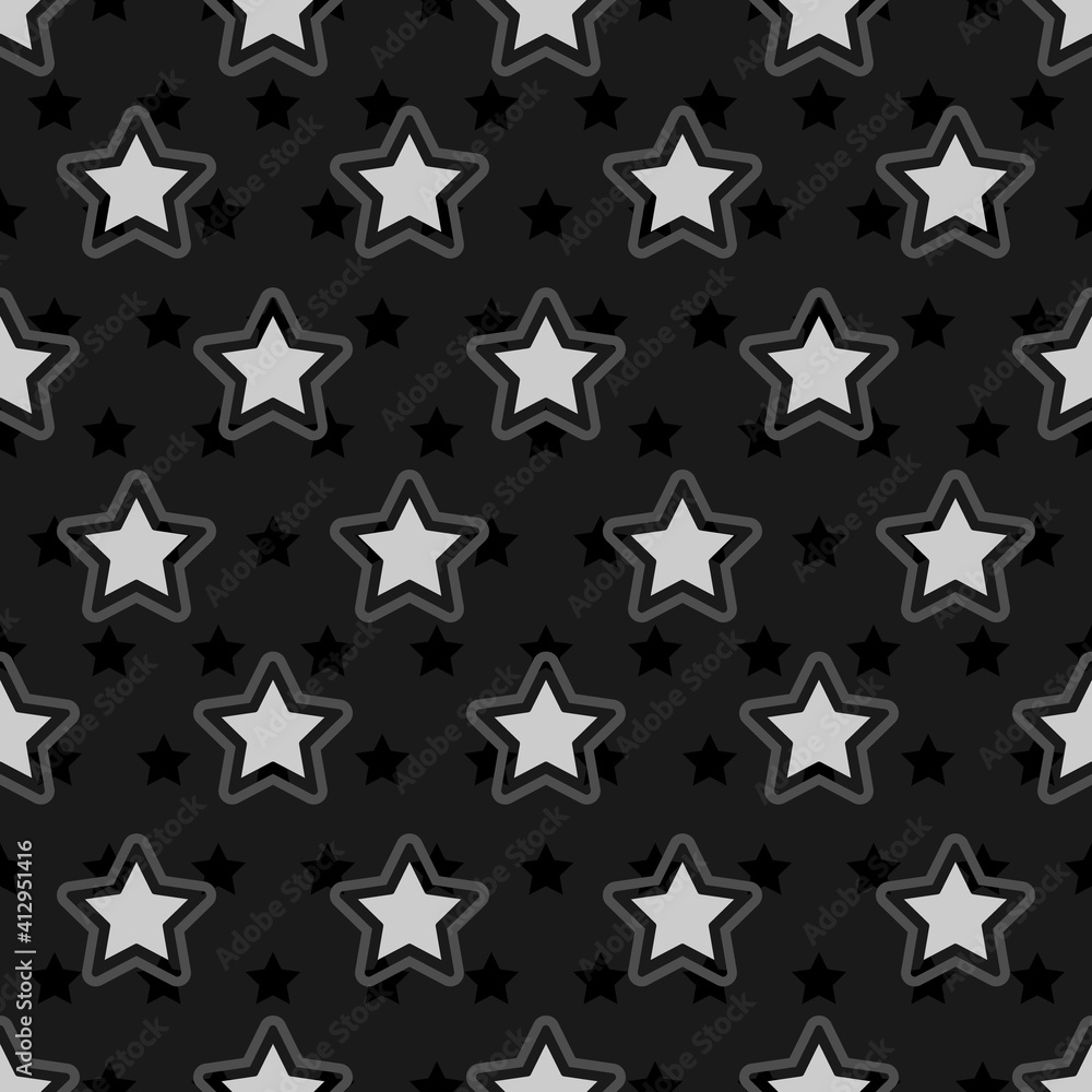 Abstract Seamless pattern with stars on a black background. Vector illustration Abstract Seamless pattern with stars on a black background. Vector illustration