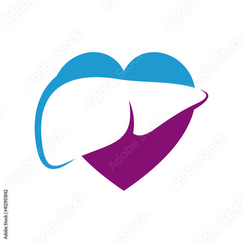 Liver with love logo vector template, Creative Liver logo design concepts