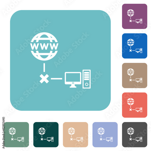 Offline computer rounded square flat icons