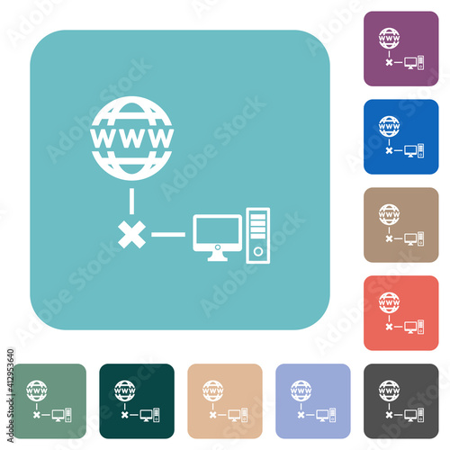 Offline computer rounded square flat icons photo