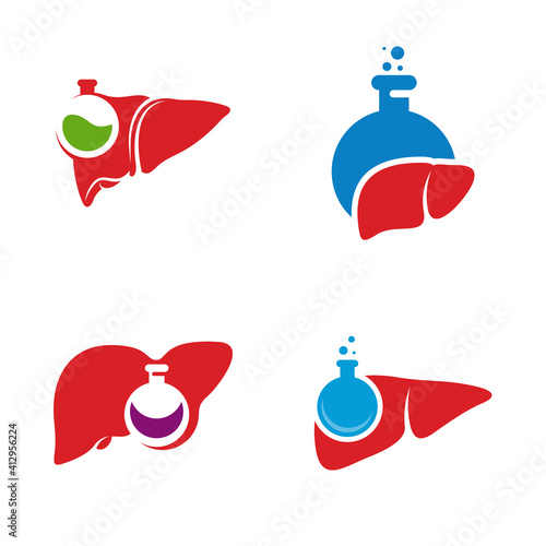 Set of Lab Liver logo vector template, Creative Liver logo design concepts