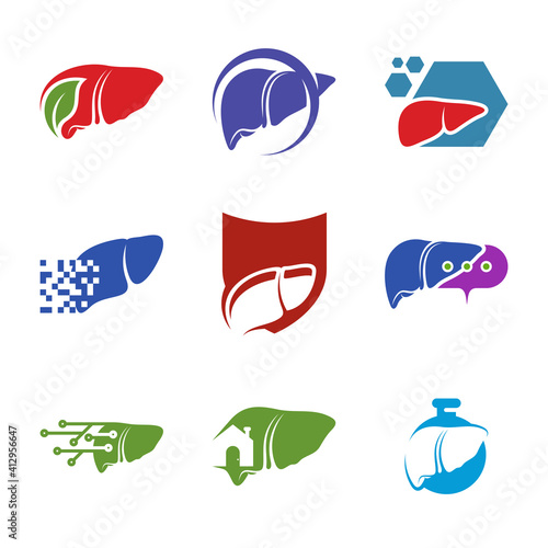 Set of Liver logo vector template, Creative Liver logo design concepts