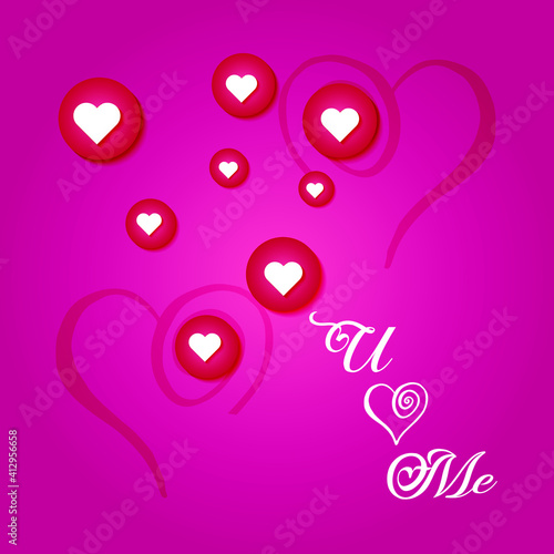 Flat design illustrated valentine's day background