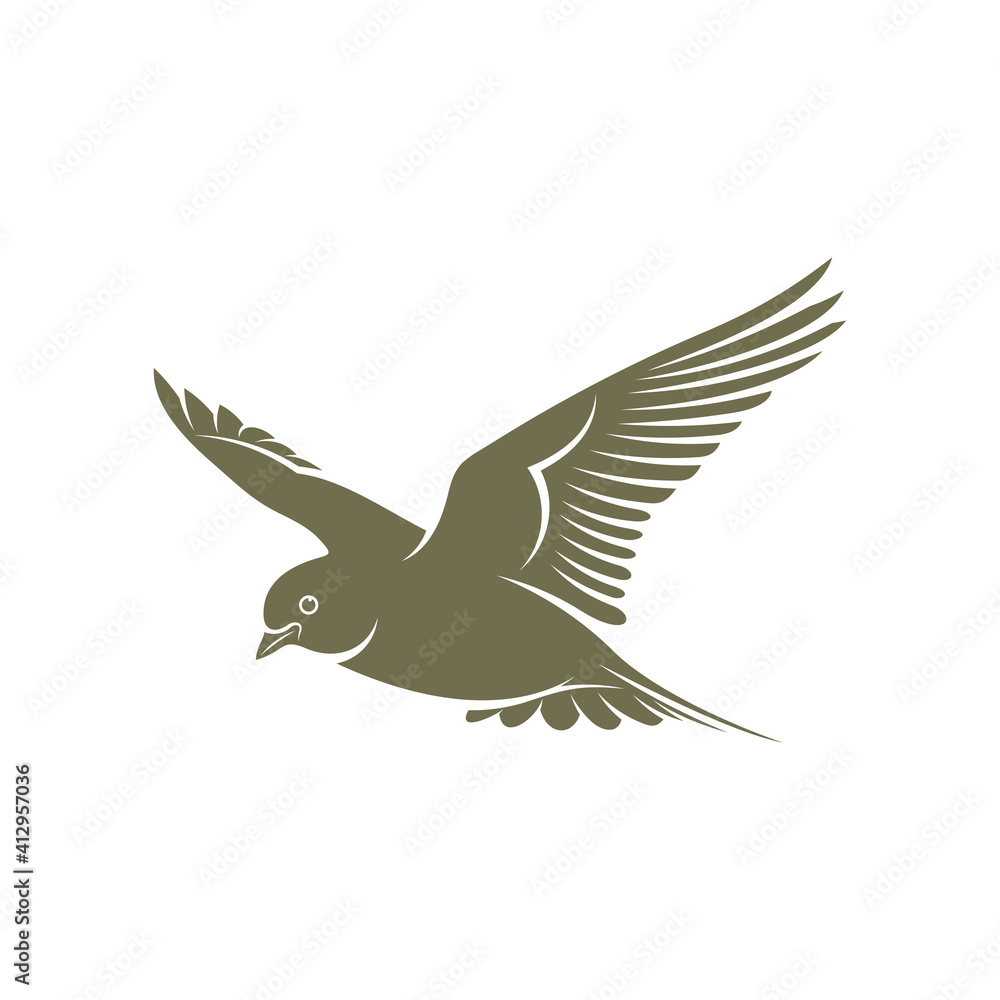 Fototapeta premium Lark bird logo design vector. Icon Symbol. Template Illustration. Creative design