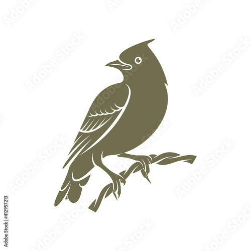 Lark bird logo design vector. Icon Symbol. Template Illustration. Creative design