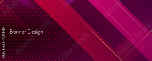 Modern stylish abstract geometric elegant banner pattern background