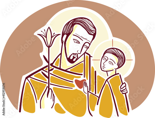 Saint Joseph, the adopted father of Jesus